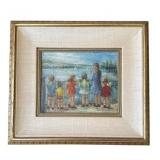 Framed 1971 Susan Larson oil painting