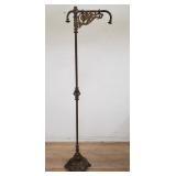Vintage bridge metal floor lamp base with floral
