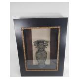 Reproduction antique Chinese vase in shadow box