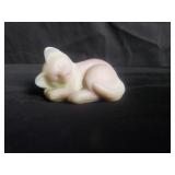 Vintage Fenton glass sleeping cat