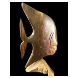 Vintage carved wood fish