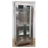 Vintage stainless steel display cabinet
