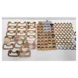 Group of metal drawer handles, box lot