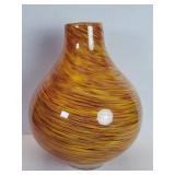Hand blown art glass vase