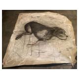 Mixed media painting on paper