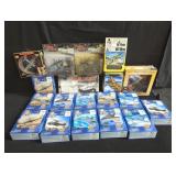 Collection of die-cast and plastic airplanes
