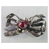 Vintage Hobe sterling silver bow brooch