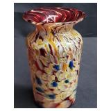 Signed studio art glass vase