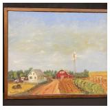 Framed, signed oil on canvas painting