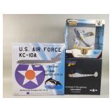 Group of die-cast model airplanes