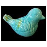 Vintage glazed ceramic bird figurine