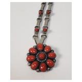 Mary Marie Native American silver and coral