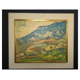 Framed vintage lithograph of Vincent Van Gogh