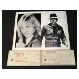 Tom Laughlin actor "Billy Jack" autographed check