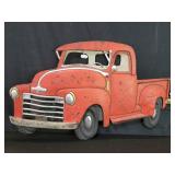 Metal 1950 Chevrolet truck wall decoration