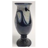 Signed and dated 1973 hand blown art glass vase