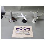 Collection of wood and plastic model airplanes