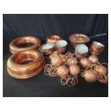 Collection of vintage copper mold, wire and bead