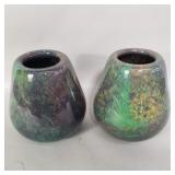 Art Deco style glass vases