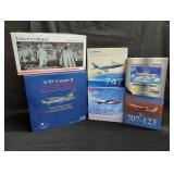 6 die-cast model airplanes