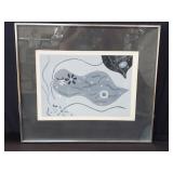 Pencil signed abstract pastel