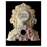 Antique cast iron Victorian mantel clock frame