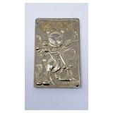 Vintage 1999 Pokï¿½mon Mewtwo gold plated playing
