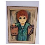 Signed Roger Etienne mixed media painting