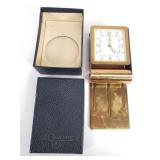 Vintage LeCoultre travel alarm clock with