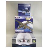 Group of die-cast model airplanes