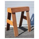Custom made free standing wood saddle stand