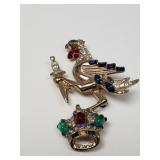 Vintage Coro Craft sterling silver rooster on