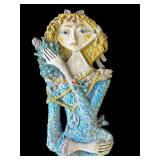 Vintage glazed pottery wall sculpture