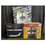 3 die-cast model airplanes