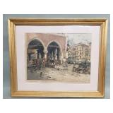 Pencil signed and numbered Luigi Kasimir Aquatint