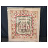 Vintage embroidery framed in a acrylic frame