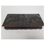 Vintage hand-hammered copper box
