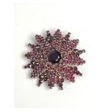 Antique Victorian sterling silver and Bohemian