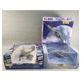 Collection of die-cast model airplanes