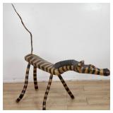 Vntage 6-piece hand carved folk art zebra