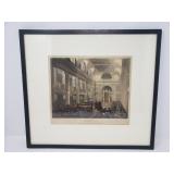 Synagogue aquatint hand colored London 1809