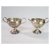 Vintage sterling silver creamer and sugar