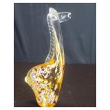 Studio art glass giraffe figure