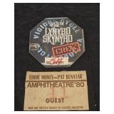 Lot of 2 passes lynard Skynyrd and Eddie Money