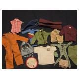 Lot of 15 assorted vintage doll clothes