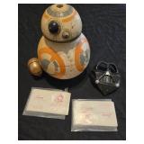 Lot of 4 star wars collectibles toys and cards