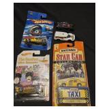 Lot of 5 assorted toy cars hotwheels, corgi,