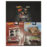 Lot of 3 Hot wheels the Beatles toy cars