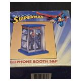 Superman Telephone booth Salt and Pepper Shakers