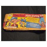 Vintage 1958 foto-fun photo printing kit pop eye